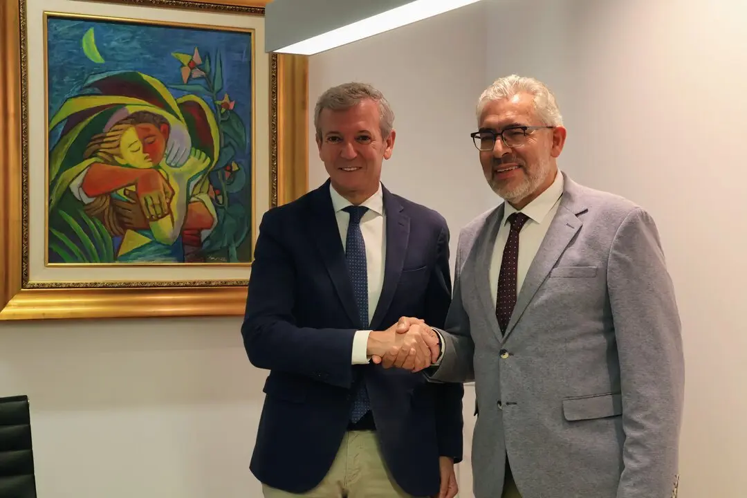 Rueda y Fernández, durante la reunión mantenida en Santiago de Compostela