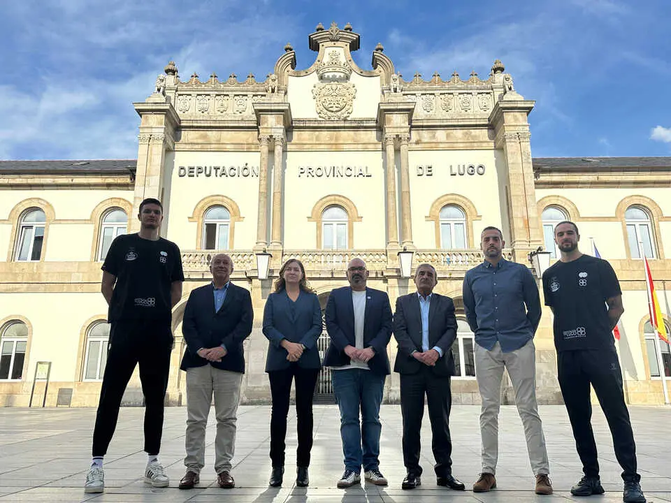 El acuerdo de patrocinio de la Diputación al Breogán se plasmó en el Pazo de San Marcos