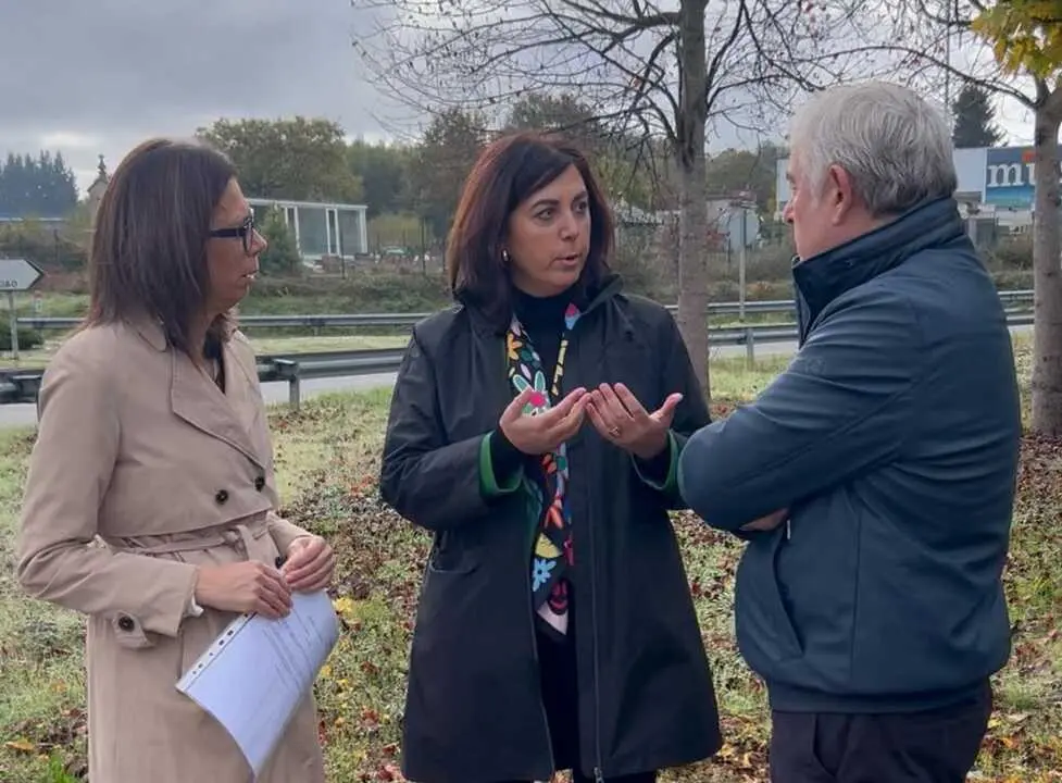 Elena Candia, en la visita a Nadela