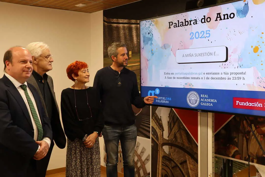 Rubén Arroxo, en la presentación de la campaña Palabras do Ano