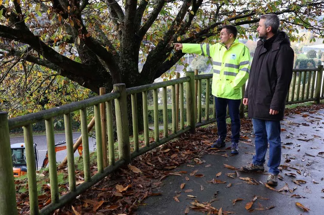 Rubén Arroxo supervisa los trabajos para unir los parques Rosalía y Marcos Cela