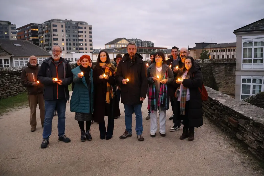 Miembros del BNG, en la muralla