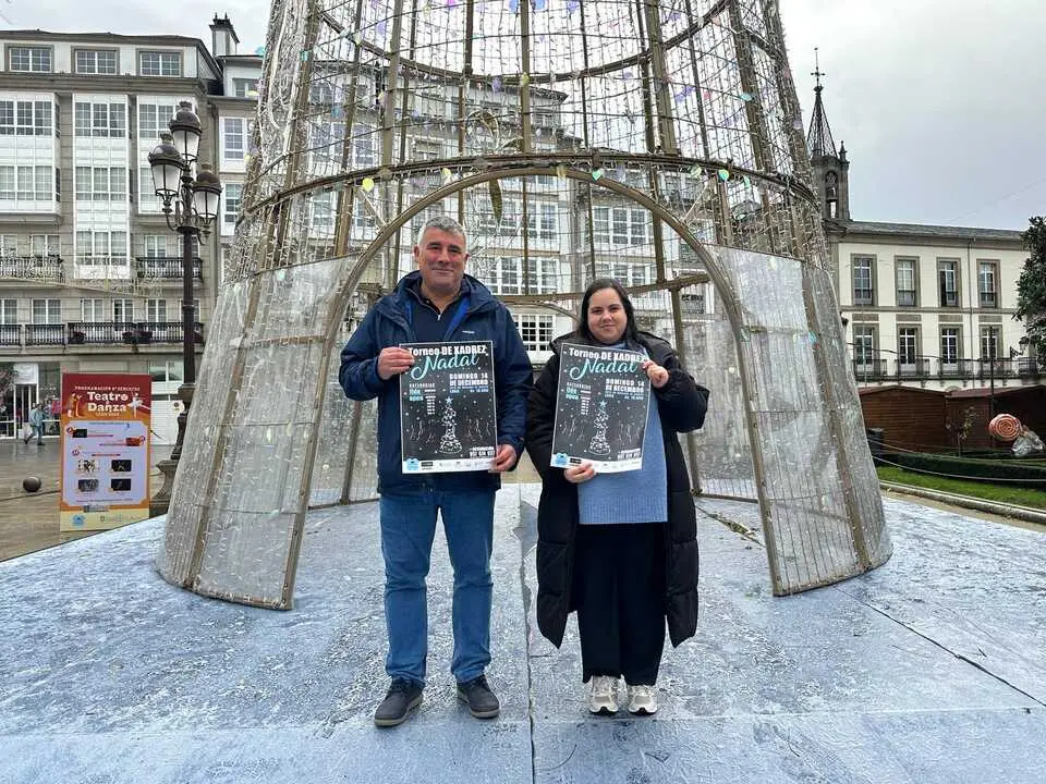 Iria Buide, durante la presentaci&oacute;n del Torneo de Nadal de ajedrez