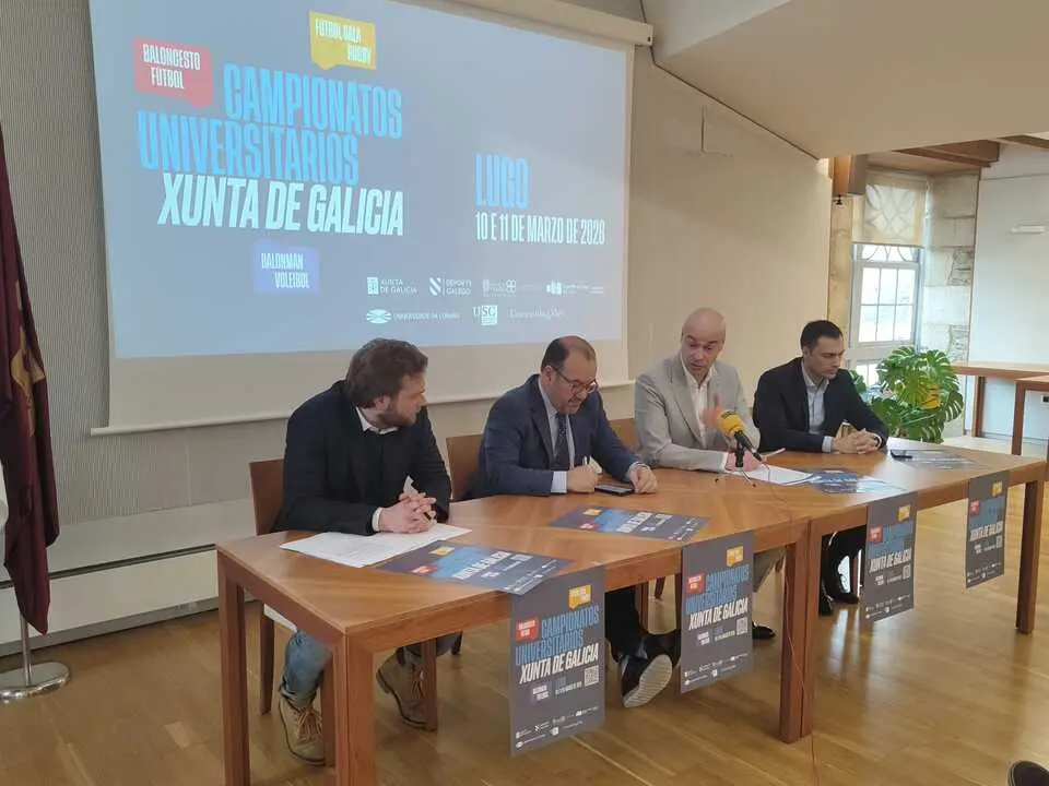 Los Campeonatos Universitarios Xunta de Galicia de deportes colectivos fueron presentados hoy en Lugo