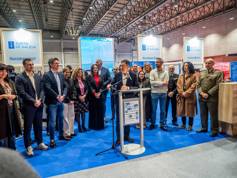 17032026_inauguraci&oacute;n oficial da III Feira de Educaci&oacute;n, Formaci&oacute;n e Emprego, no Pazo de Feiras e Congresos de Lugo. D. Rom&aacute;n Rodr&iacute;guez, conselleiro de Educaci&oacute;n, Ciencia, Universidades e FP da Xunta de Galicia, Carmela L&oacute;pez, presidenta de la Diputaci&oacute;n 
PRADERO