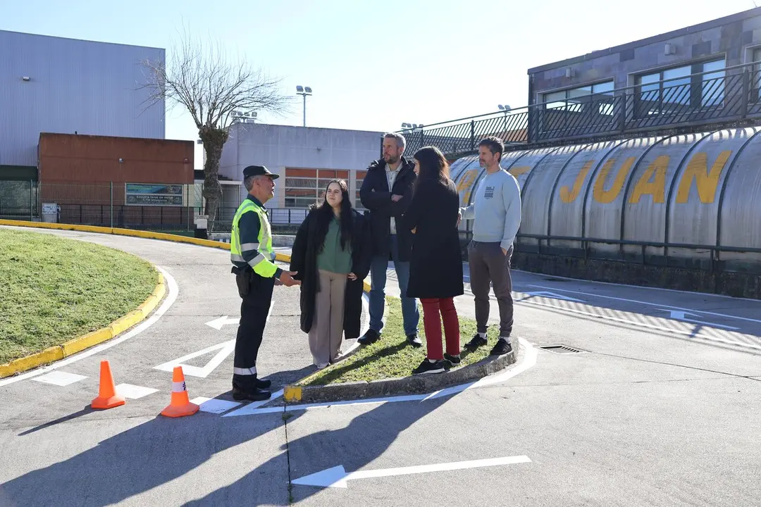 Rub&eacute;n Arroxo, en el parque de tr&aacute;fico infantil de Frigsa