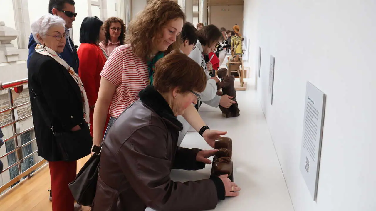 Iria Castro, en la inauguraci&oacute;n de la exposici&oacute;n