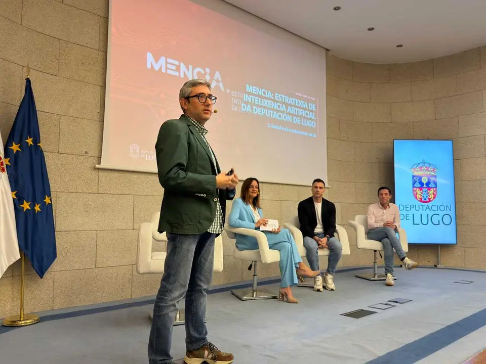 Presentaci&oacute;n de MencIA en el Pazo de San Marcos. Pradero