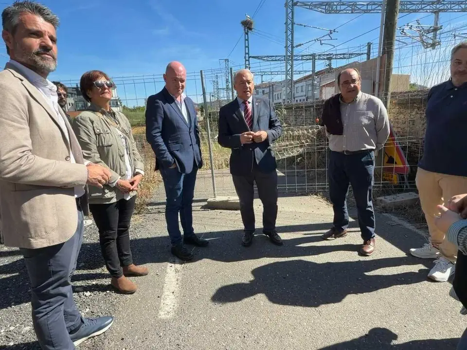 Visita obras pasos a nivel en Monforte