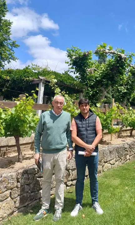 Jaime Losada, con C&eacute;sar Mogo en Pesqueiras