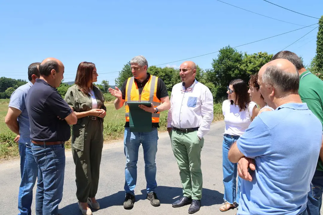 Carmela L&oacute;pez, durante la visita a Castroverde