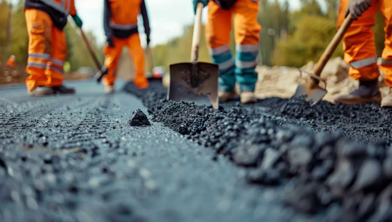 Obras, obreros, calle, arreglo