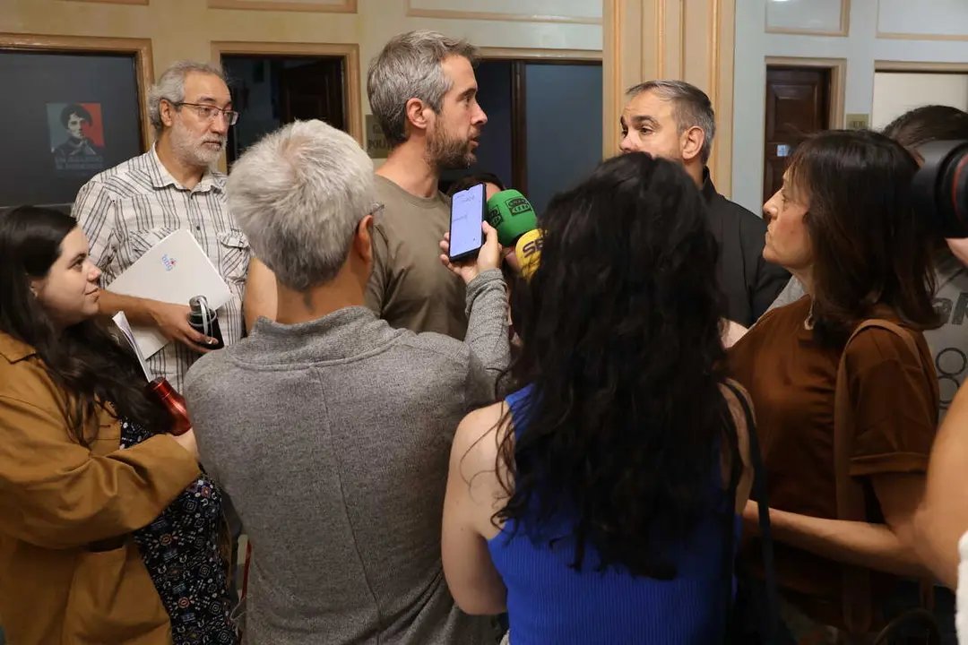 Rub&eacute;n Arroxo, durante una comparecencia ante los medios