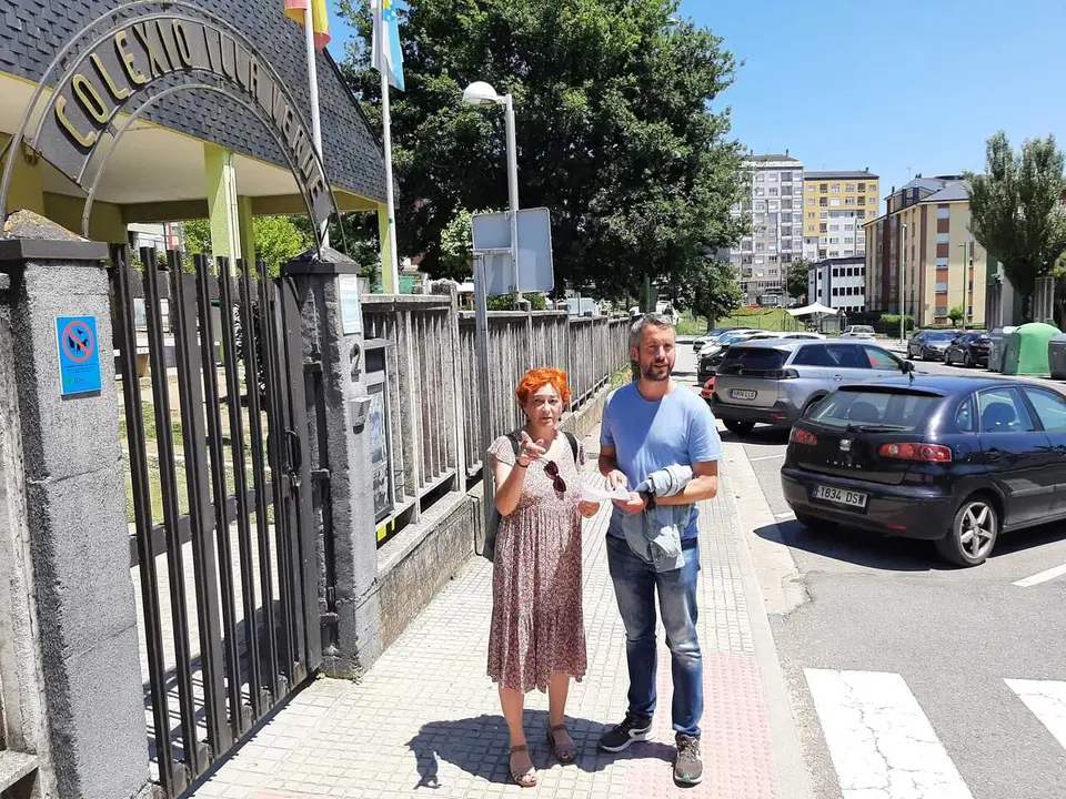 Rub&eacute;n Arroxo y Maite Ferreiro, en la visita al Illa Verde