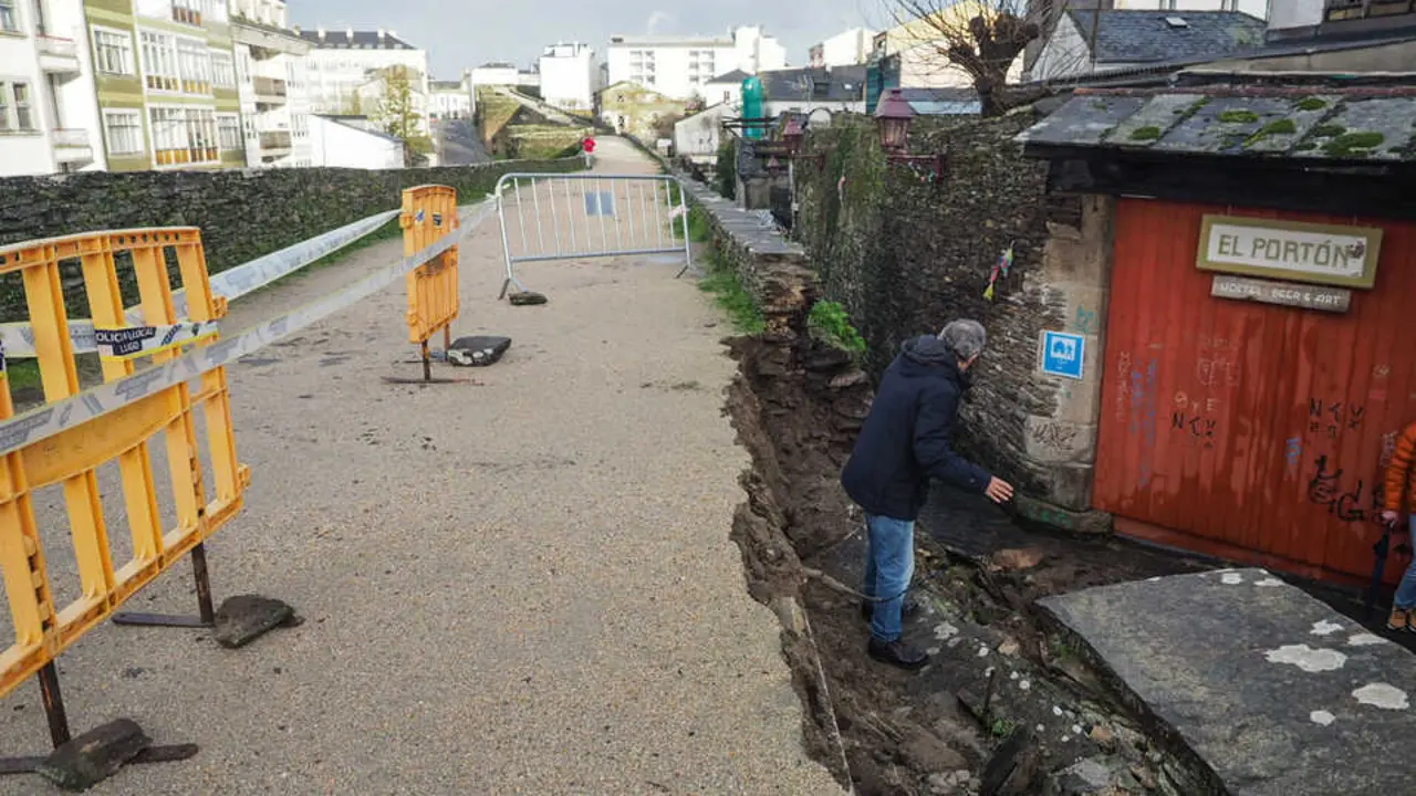 08022026 Derrumbe Muralla de Lugo. Foto. PRADERO