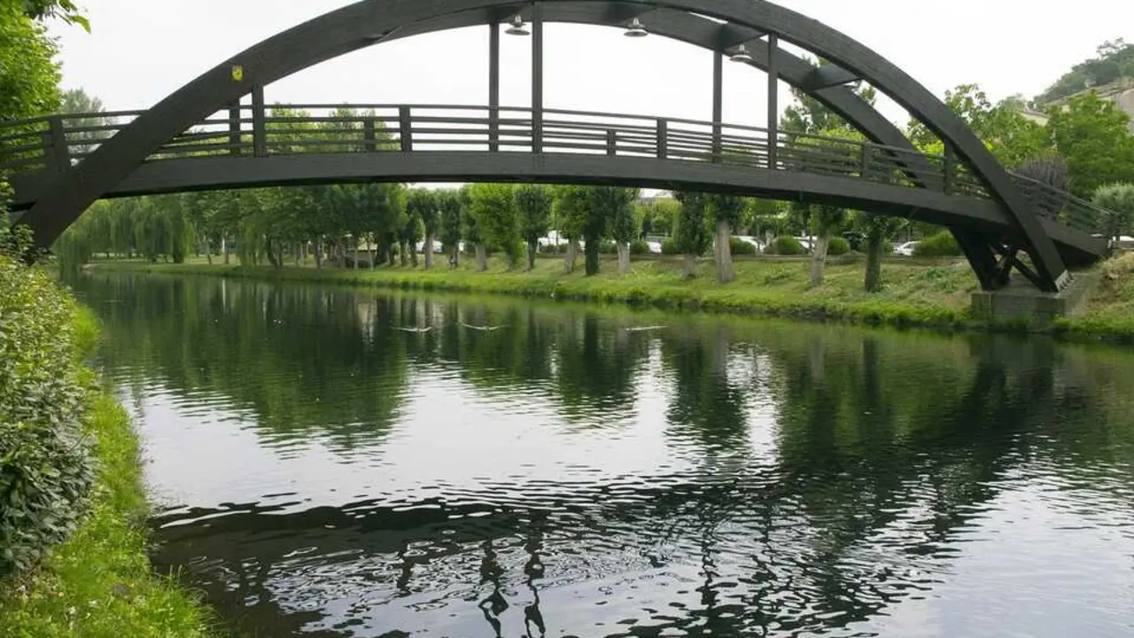 R&iacute;o, puente, agua, orilla