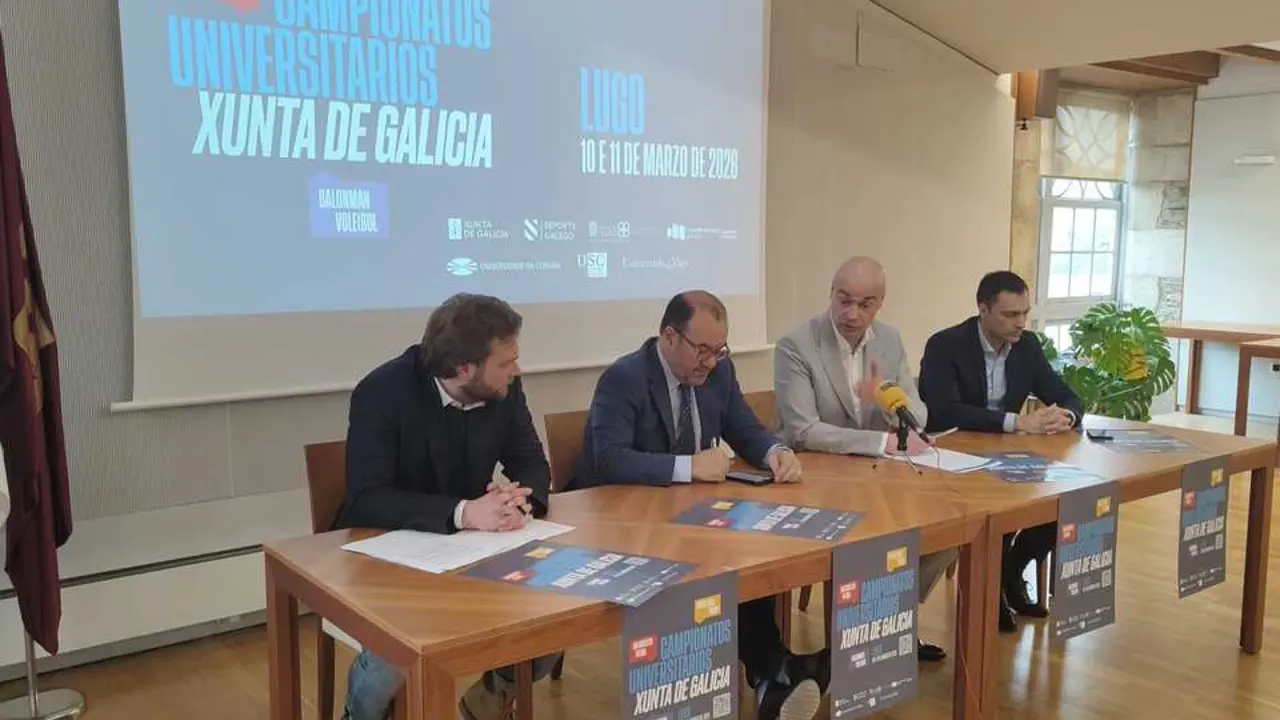 Los Campeonatos Universitarios Xunta de Galicia de deportes colectivos fueron presentados hoy en Lugo
