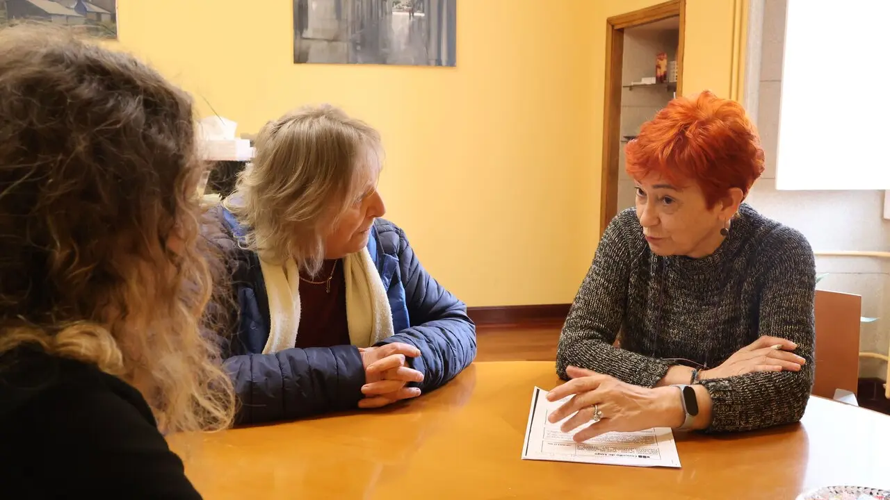 Maite Ferreiro, durante una de las reuniones