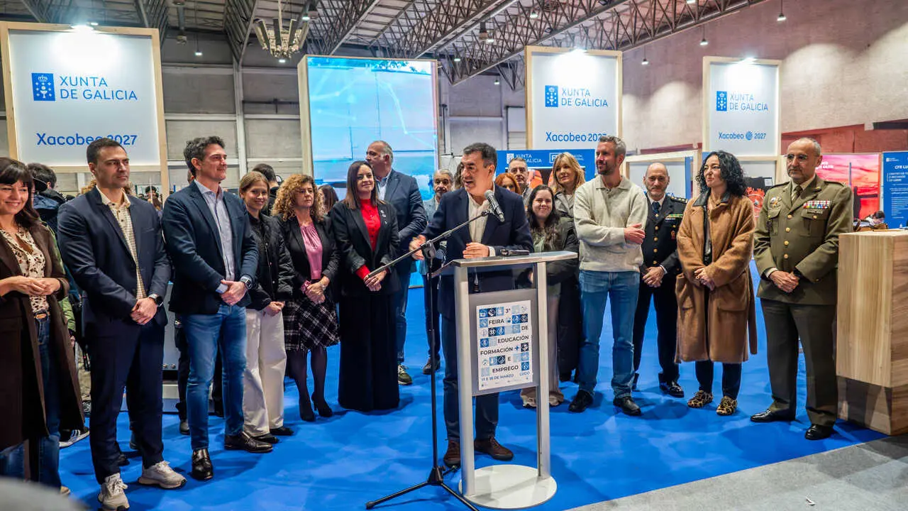 17032026_inauguraci&oacute;n oficial da III Feira de Educaci&oacute;n, Formaci&oacute;n e Emprego, no Pazo de Feiras e Congresos de Lugo. D. Rom&aacute;n Rodr&iacute;guez, conselleiro de Educaci&oacute;n, Ciencia, Universidades e FP da Xunta de Galicia, Carmela L&oacute;pez, presidenta de la Diputaci&oacute;n 
PRADERO