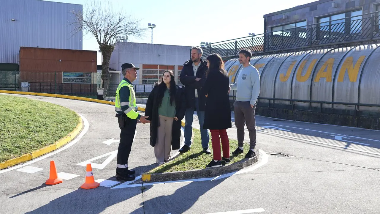 Rub&eacute;n Arroxo, en el parque de tr&aacute;fico infantil de Frigsa