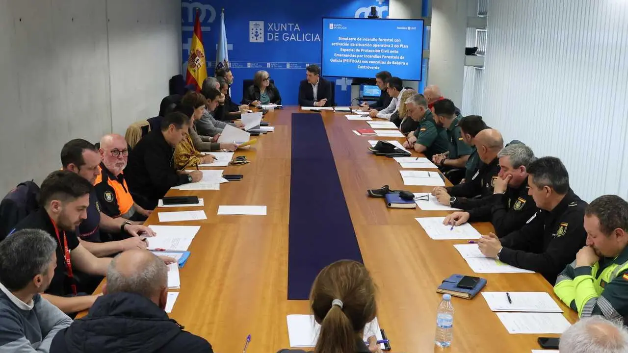 Javier Arias presidi&oacute; la reuni&oacute;n de coordinaci&oacute;n de los operativos contra incendios