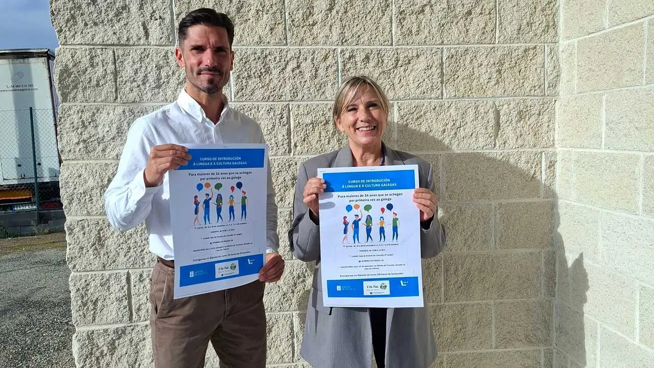 Modesto Renda y Mar&iacute;a Xos&eacute; Fern&aacute;ndez presentaron el curso en Vilalba