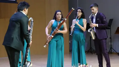 Actuación de Dianto Reed Quintet en el Conservatorio de Música de Lugo