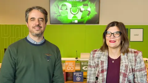 Carlos García y Ana Traseira, de la UNED