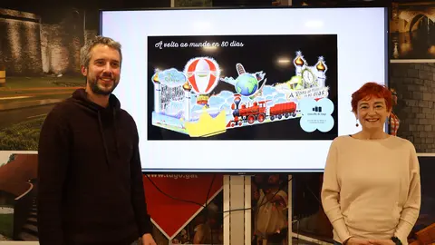 Rubén Arroxo y Maite Ferreiro presentaron la Cabalgata de Reis de Lugo