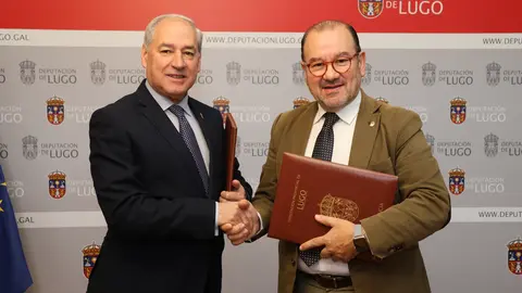 191224 Sinatura convenio USC. Josep Tumé y Antonio López