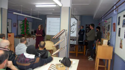 Ana Belén Traseira, directora de la UNED de Lugo, durante el acto que se llevó a cabo en el Centro Penitenciario de Bonxe