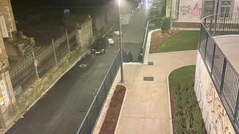 Reconstrucción del muro de la calle Fray Plácido Lemos, en Lugo