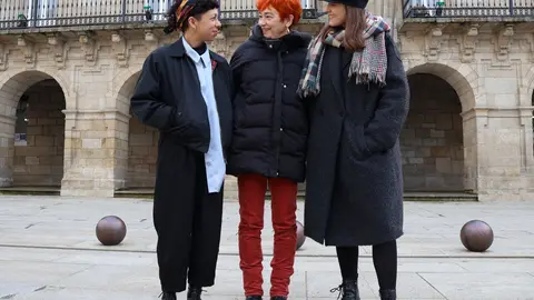 Maite Ferreiro recibió a integrantes de Bengala Teatro Físico