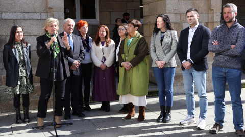 Paula Alvarellos participó ayer en la lectura del manifiesto por el Día Mundial das Persoas con Enfermidades Raras