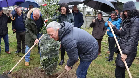 El diputado Carlos López participó en el Día da Árbore en el barrio de Galegos, en Lugo