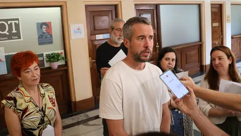 Rubén Arroxo, a la entrada de un pleno