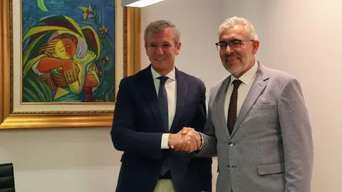 Rueda y Fernández, durante la reunión mantenida en Santiago de Compostela