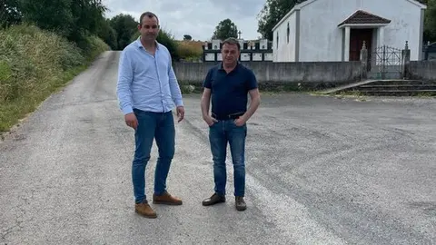 Obras de mejora del camino a Comeás en Monterroso y Portomarín