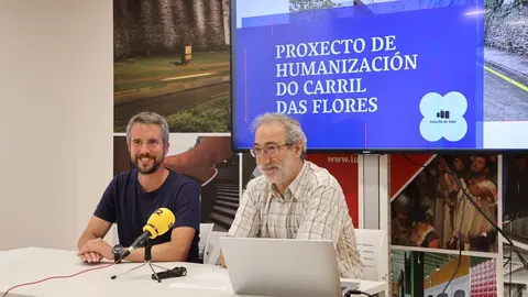 Rubén Arroxo y Alexandre Penas, durante la presentación del proyecto del Carril das Flores