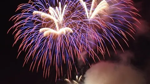 Fiesta, celebración, fuegos artificiales, Vega on fire