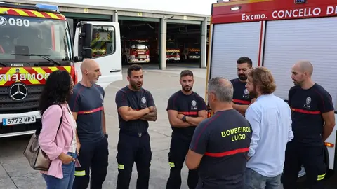 El destacamento de bomberos de Lugo se desplazó a Quiroga