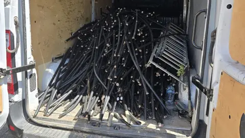 Robo de cable de cobre.