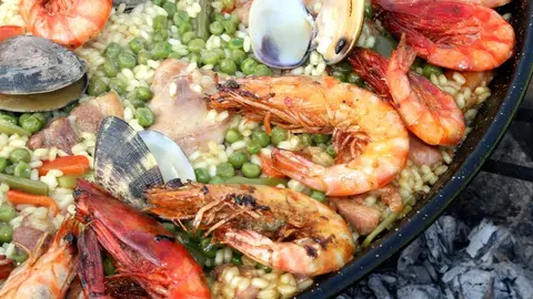 Paella, arroz