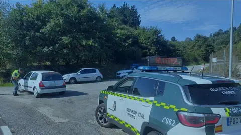 Control de tráfico de la Guardia Civil