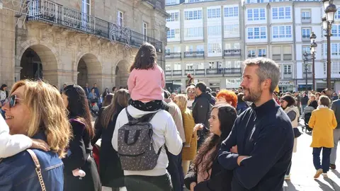 Ferreiro y Arroxo, delante de la Casa do Concello