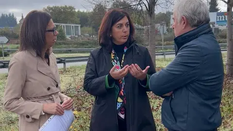 Elena Candia, en la visita a Nadela