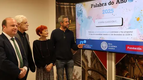 Rubén Arroxo, en la presentación de la campaña Palabras do Ano