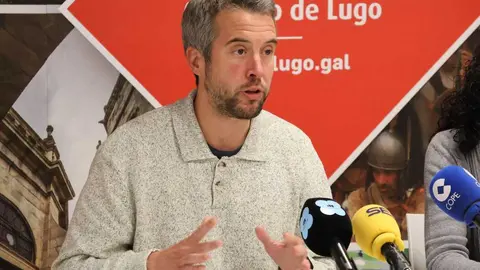 Rubén Arroxo, durante una rueda de prensa