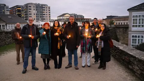 Miembros del BNG, en la muralla