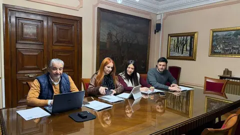 Concelleiros del PP en la Casa do Concello de Lugo